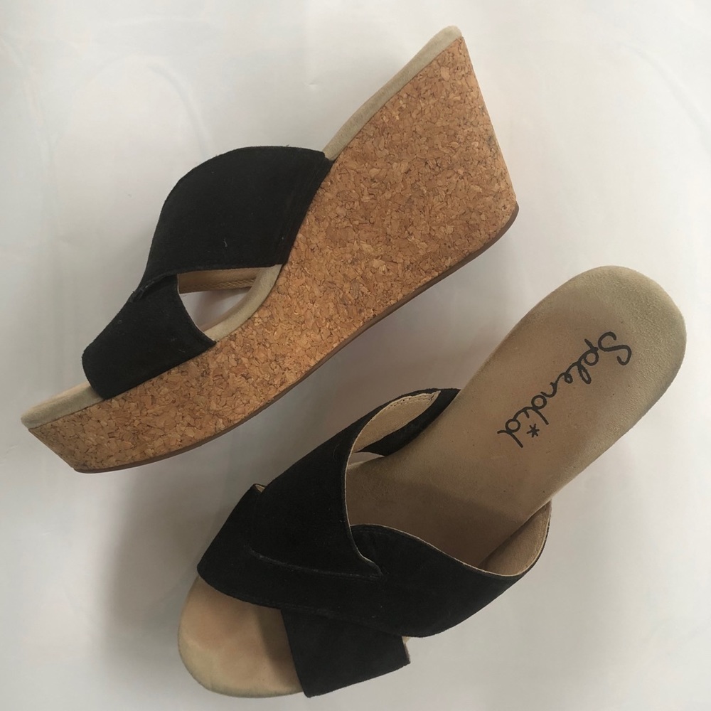 Splendid cork wedge shoes